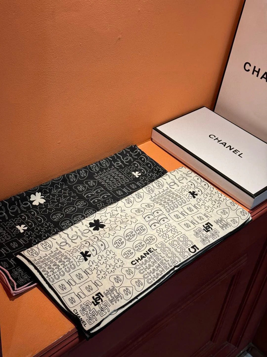 CHANEL 25S SCARF 110 IN CASHMERE SILK 738478 mysite