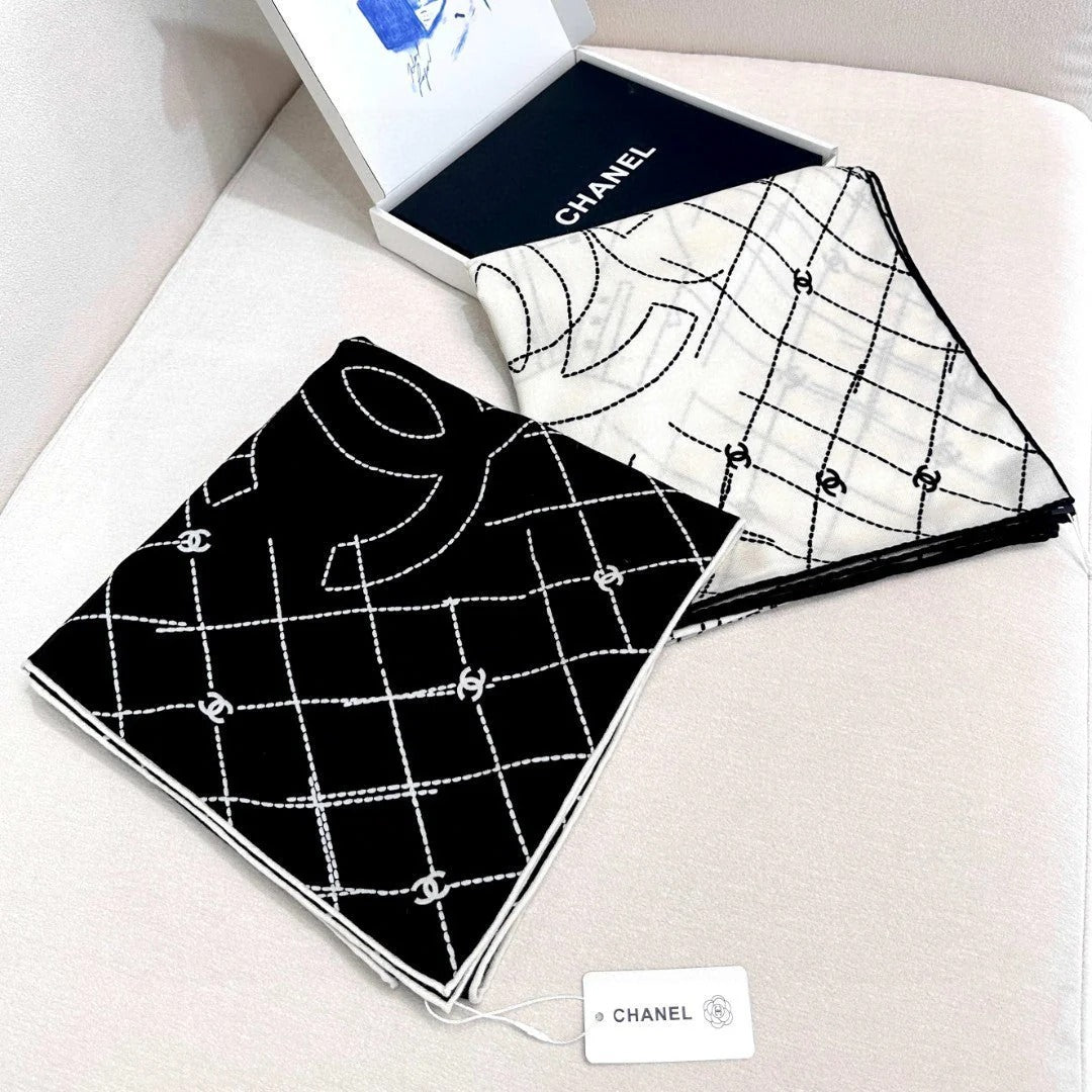 CHANEL 25S SCARF 140 IN CASHMERE SILK 727348 mysite