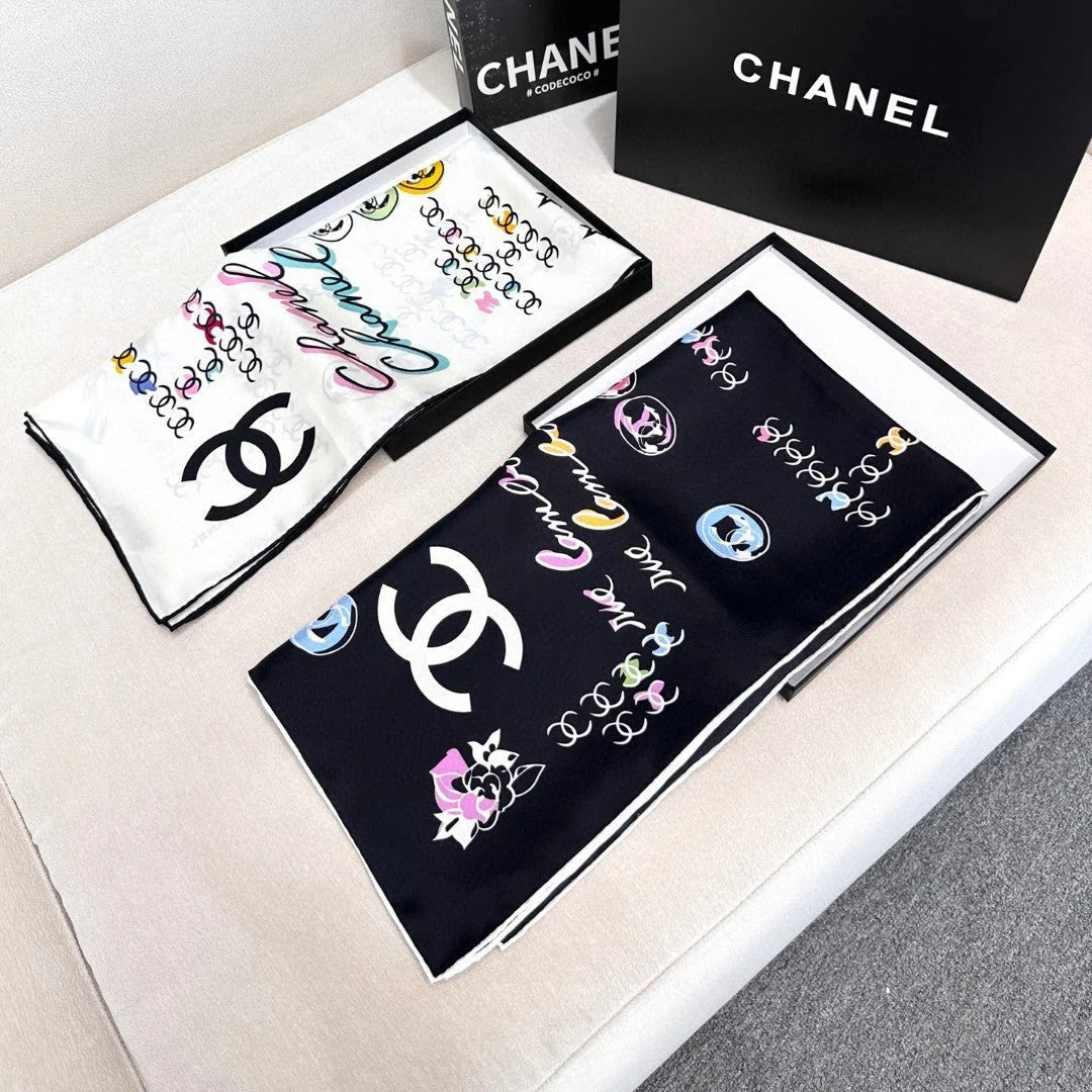 CHANEL 25S SCARF 90 IN SILK 735830 mysite