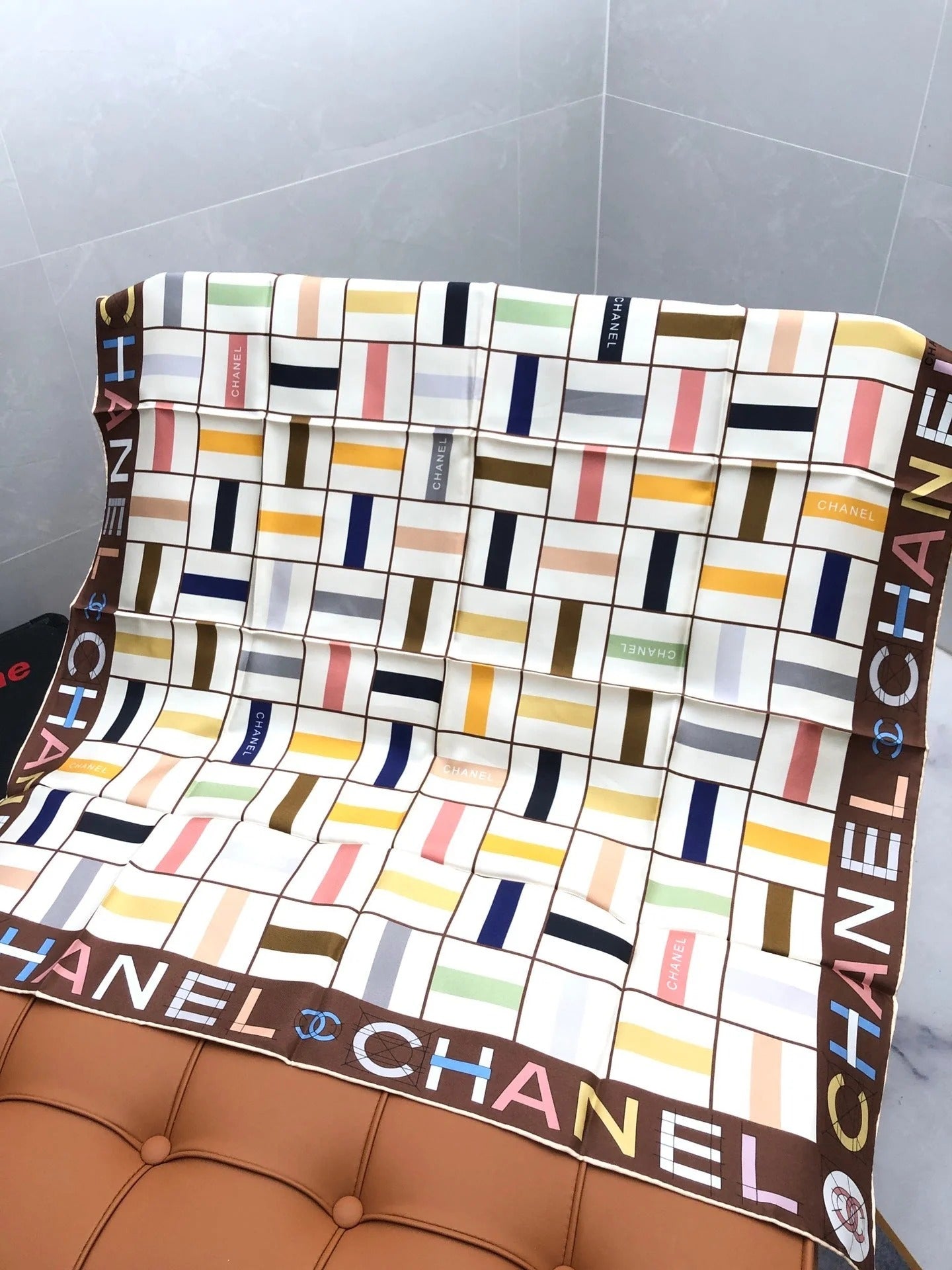 CHANEL 25S SCARF 90 IN SILK 704586 mysite