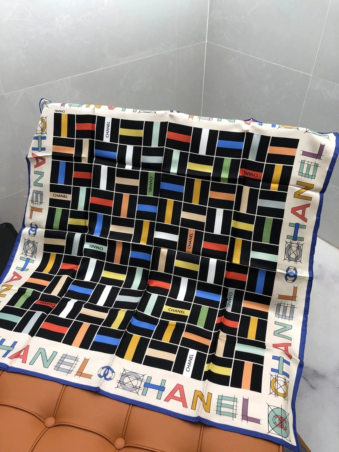 CHANEL 25S SCARF 90 IN SILK 704587 mysite