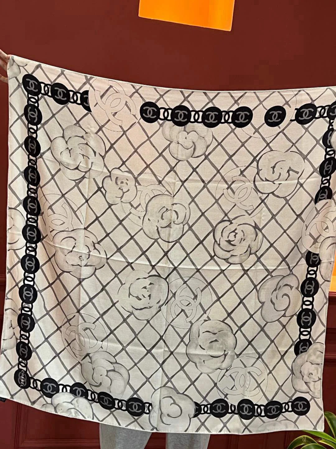 CHANEL 25S SCARF 110 IN CASHMERE SILK 730602 mysite