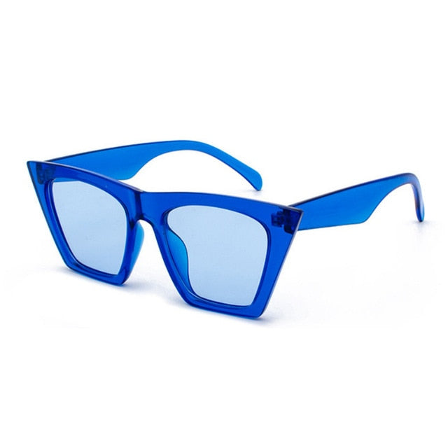 new brand sunglasses Square glasses Personalized cat eyes Colorful sunglasses trend versatile sunglasses uv400 curtain mysite