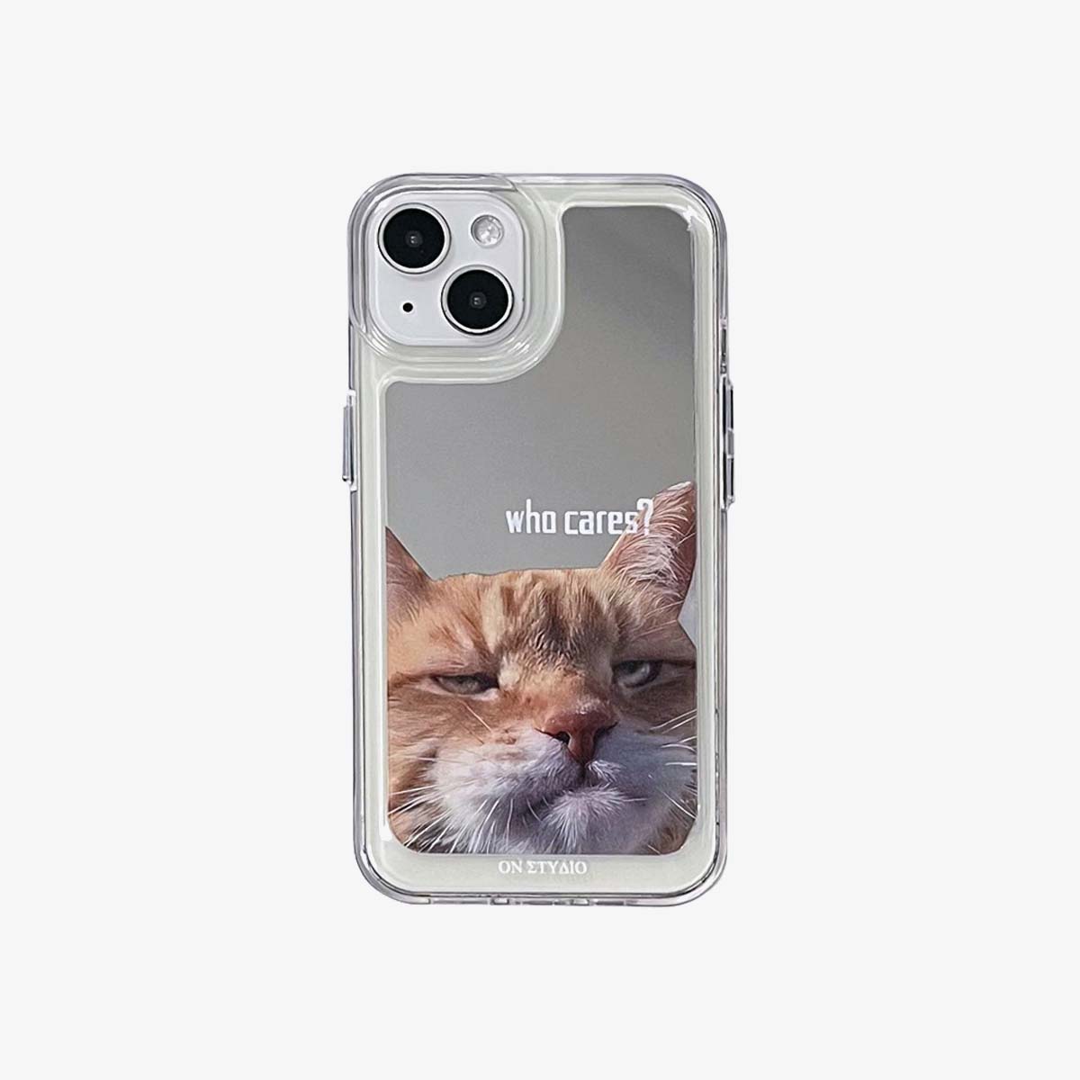Mirror iPhone Case | Couple Cats & Dogs Who Cares (Buy 2 and get 50% off one) mysite