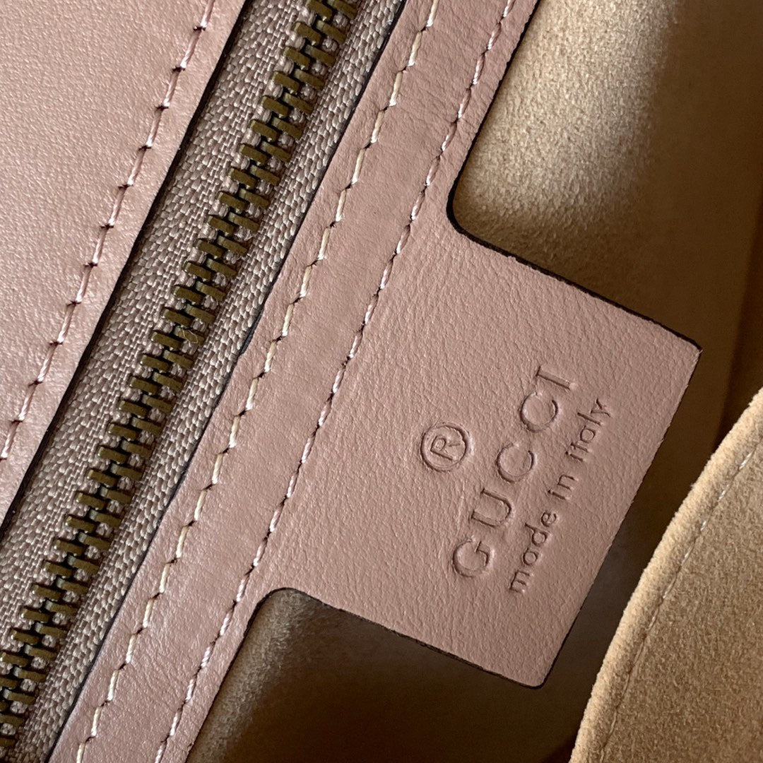 GG Marmont 26.5cm Dark Beige Calfskin Gold Hardware mysite