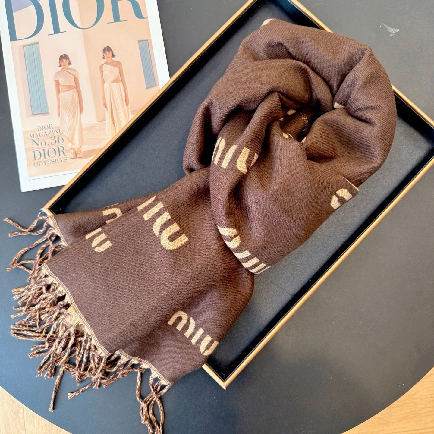 Unique Knit Pattern Cashmere Scarf-20 mysite