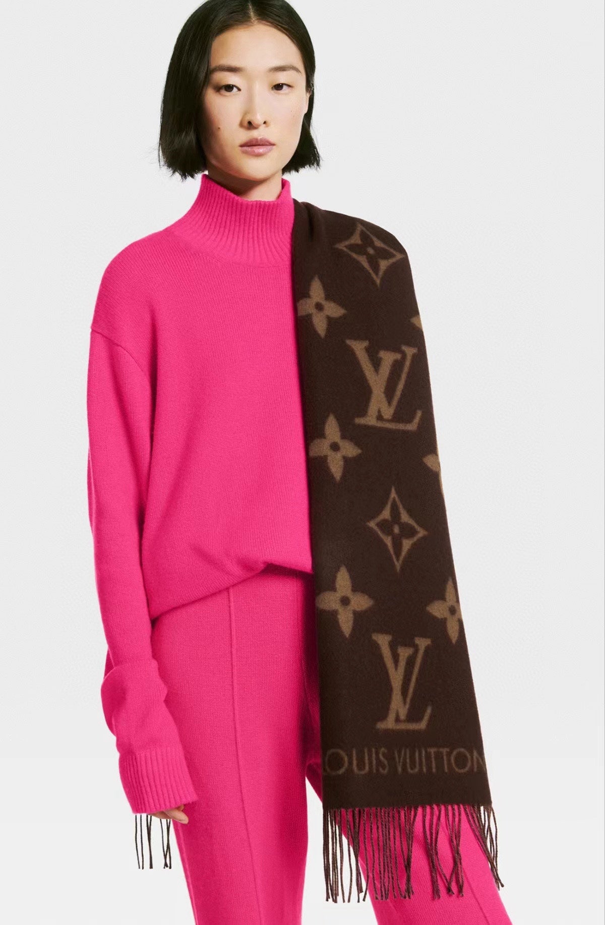 Unique Knit Pattern Cashmere Scarf-7575s mysite