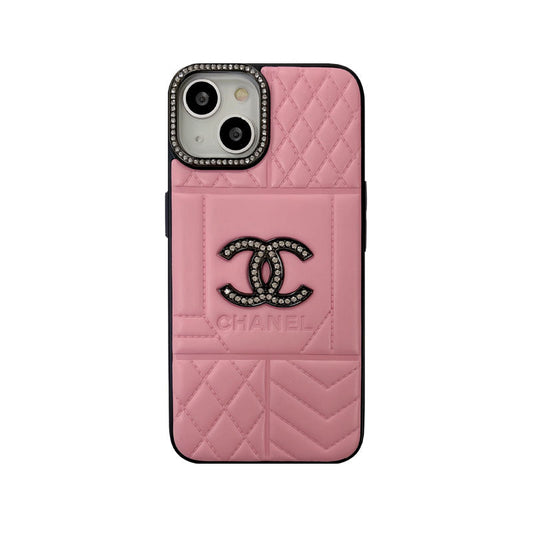 LUXURY LEATHER CC PHONE CASE WITH DIAMOND mysite