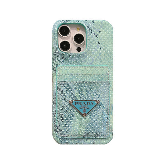 LEATHER SERPENTINE PR PHONE CASE WITH CARD HOLDER mysite