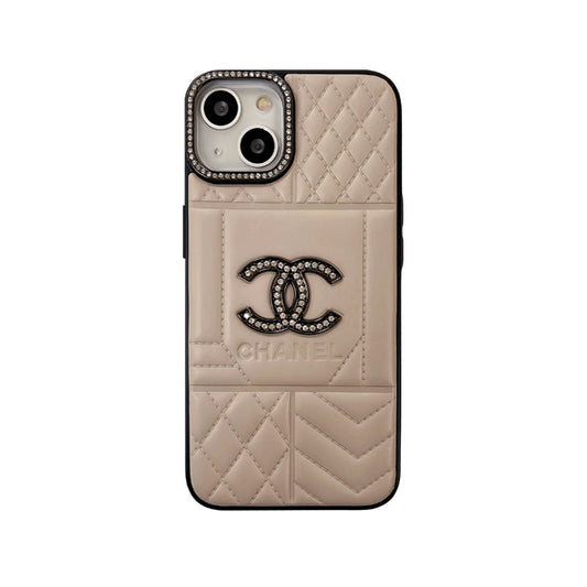 LUXURY LEATHER CC PHONE CASE WITH DIAMOND mysite