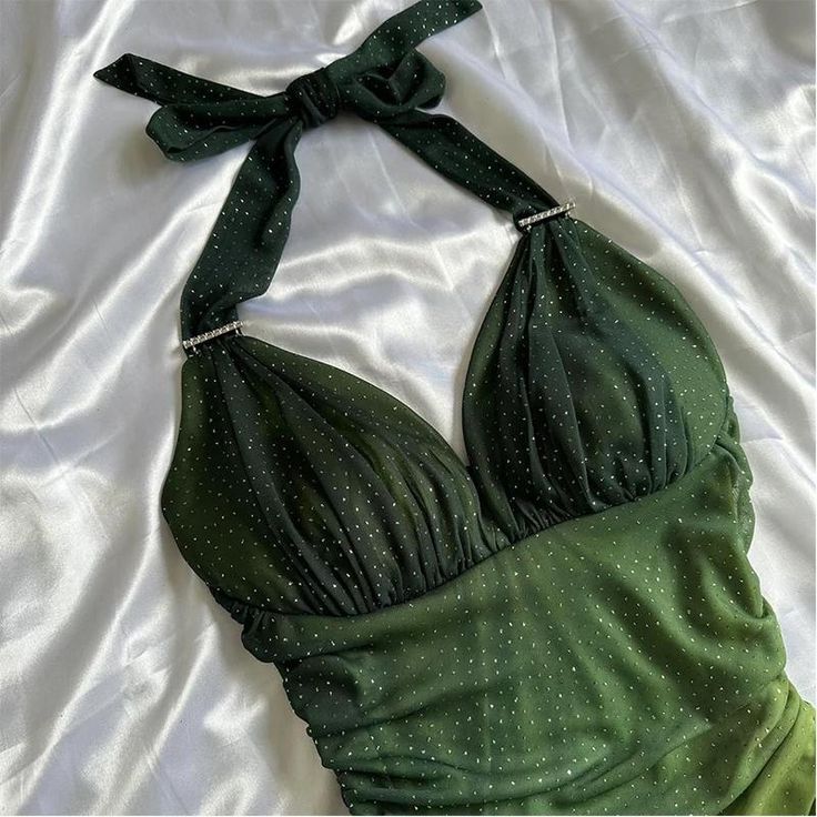 Shiny Green Gradient Long Chiffon Ball Gown Prom Dress Celebrity Dressess mysite