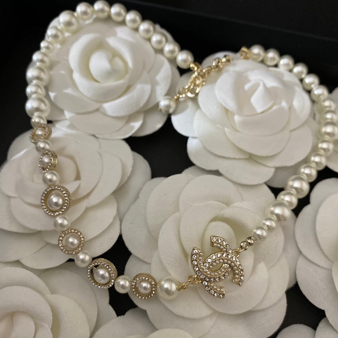 Fashion Diamond Pendant Pearl Necklace mysite