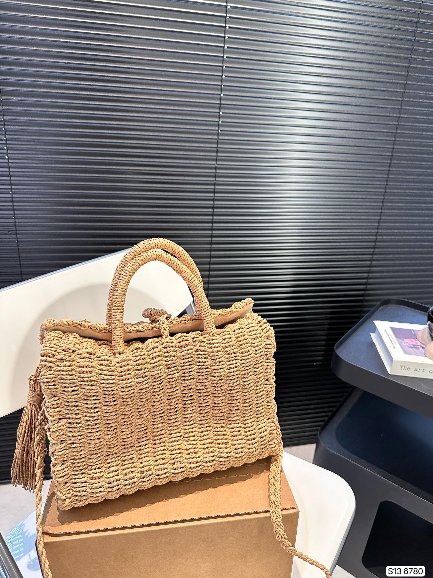 SAINT LAURENT YSL Vacation Woven Tote Bag 27x18cm mysite