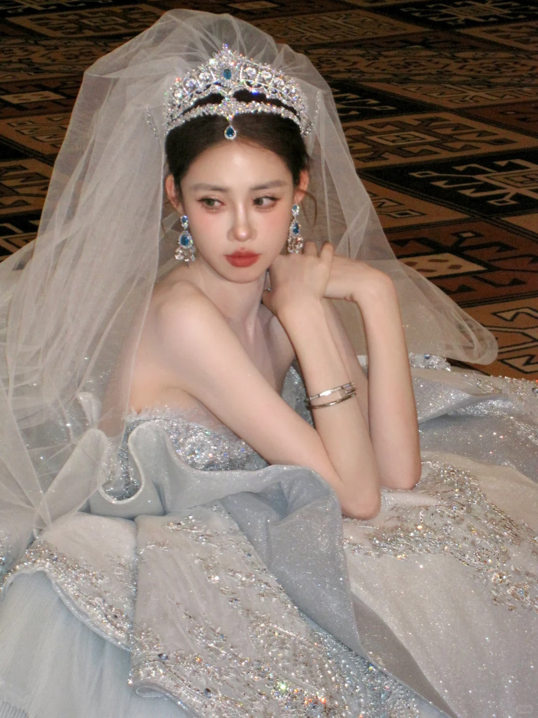 Gorgeous Shiny Beaded Sequined Sweetheart Design A-Line Wedding Dress Ball Gown Prom Dress Evening Dress TP4228s mysite