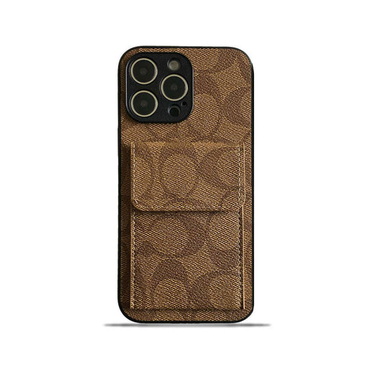 Coach iPhone Case With  Wallet Light Brown-HP240513 mysite