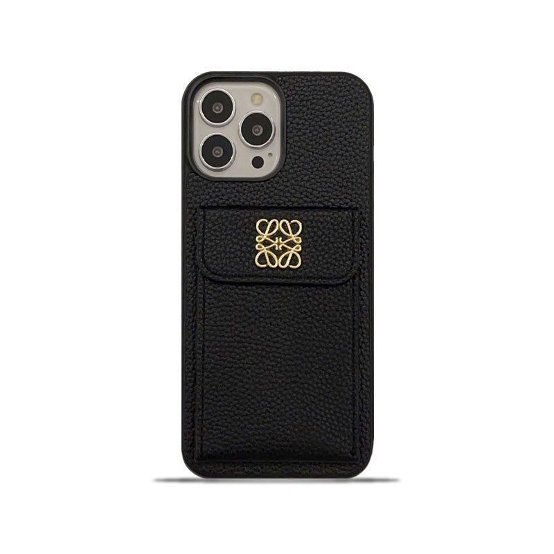 LOEWE iPhone Case With Card Holder Black-QBK240603 mysite