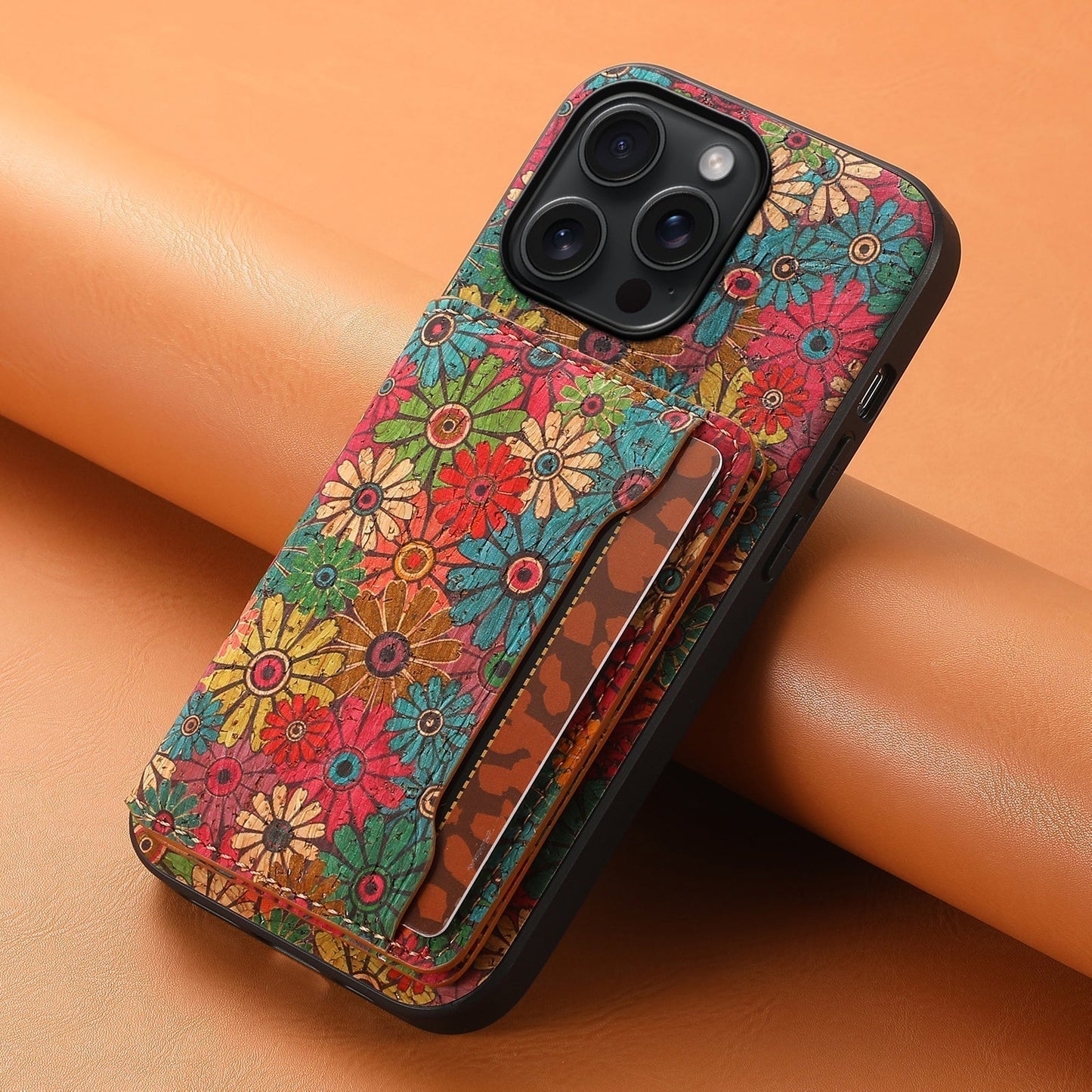 Vintage  Floral seasons Leather Wallet Case  – Boho Chic Protection for iPhone Case1 mysite
