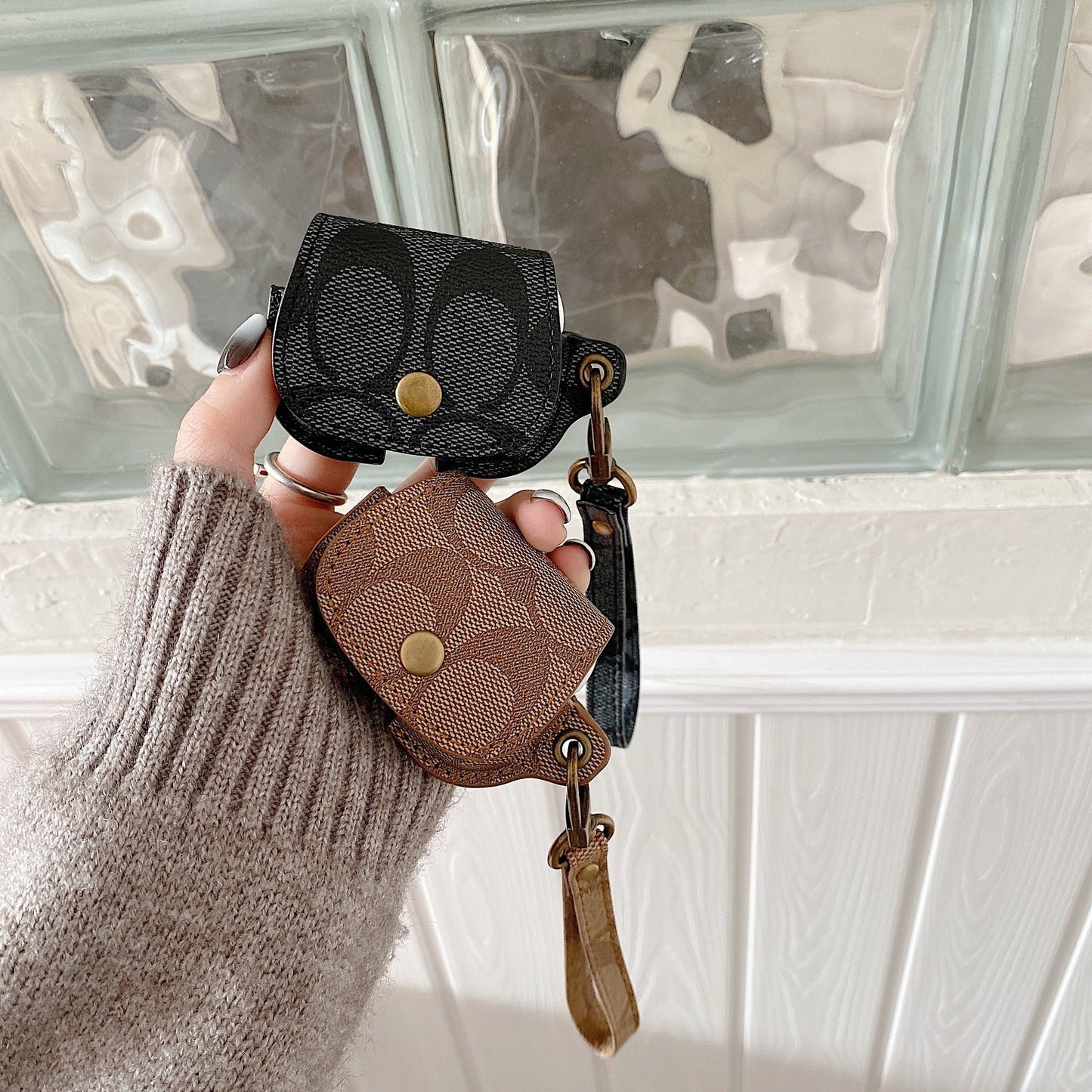 Leather Coach AirPods 3rd Generation Case Black-CC231215 mysite