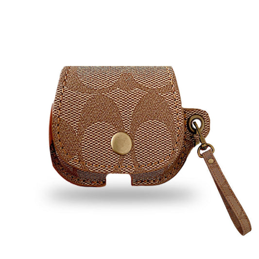 Leather Coach AirPods Case Brown-CC231215 mysite