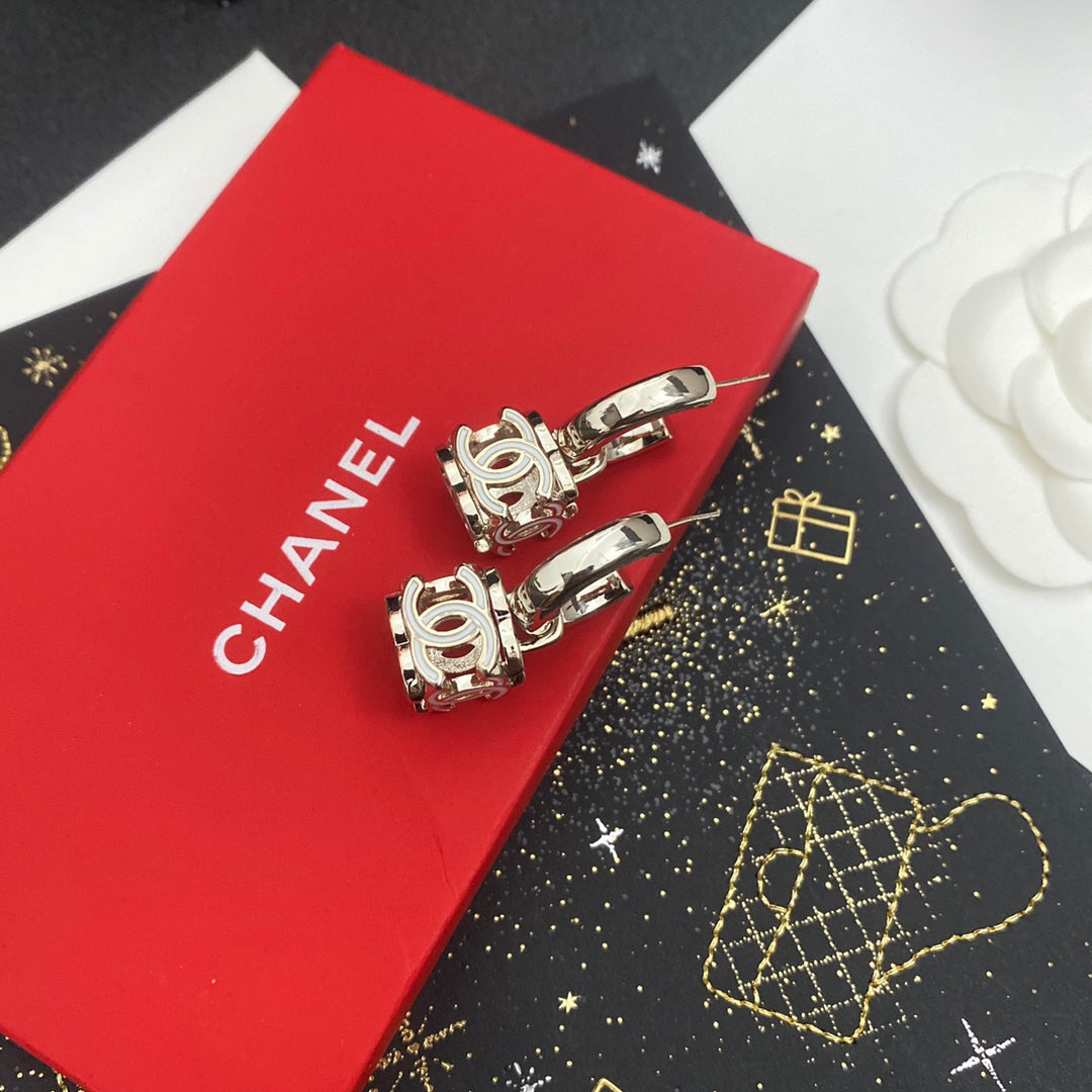 Logo Square Pendant Earrings mysite