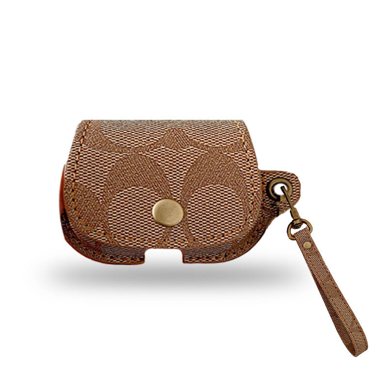 Leather Coach AirPods Pro Case Brown-CC231215 mysite
