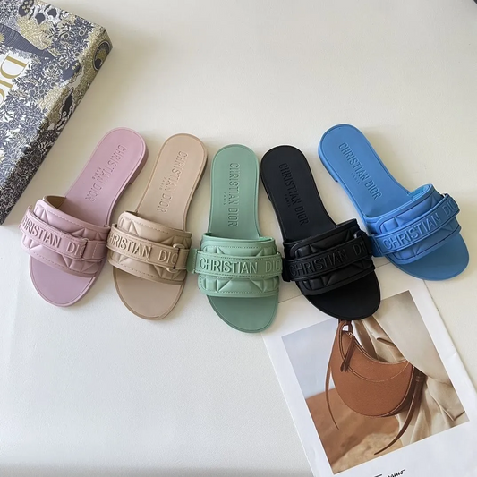 Solid Color Velcro Slippers mysite