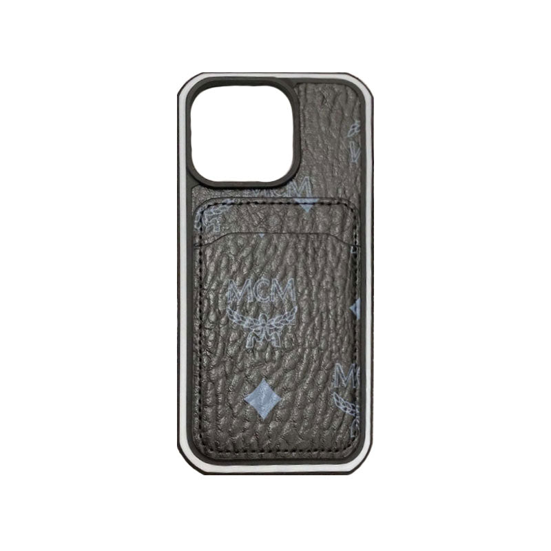 MCM iPhone Case With Card Holder  Yellow-MCK240603 mysite