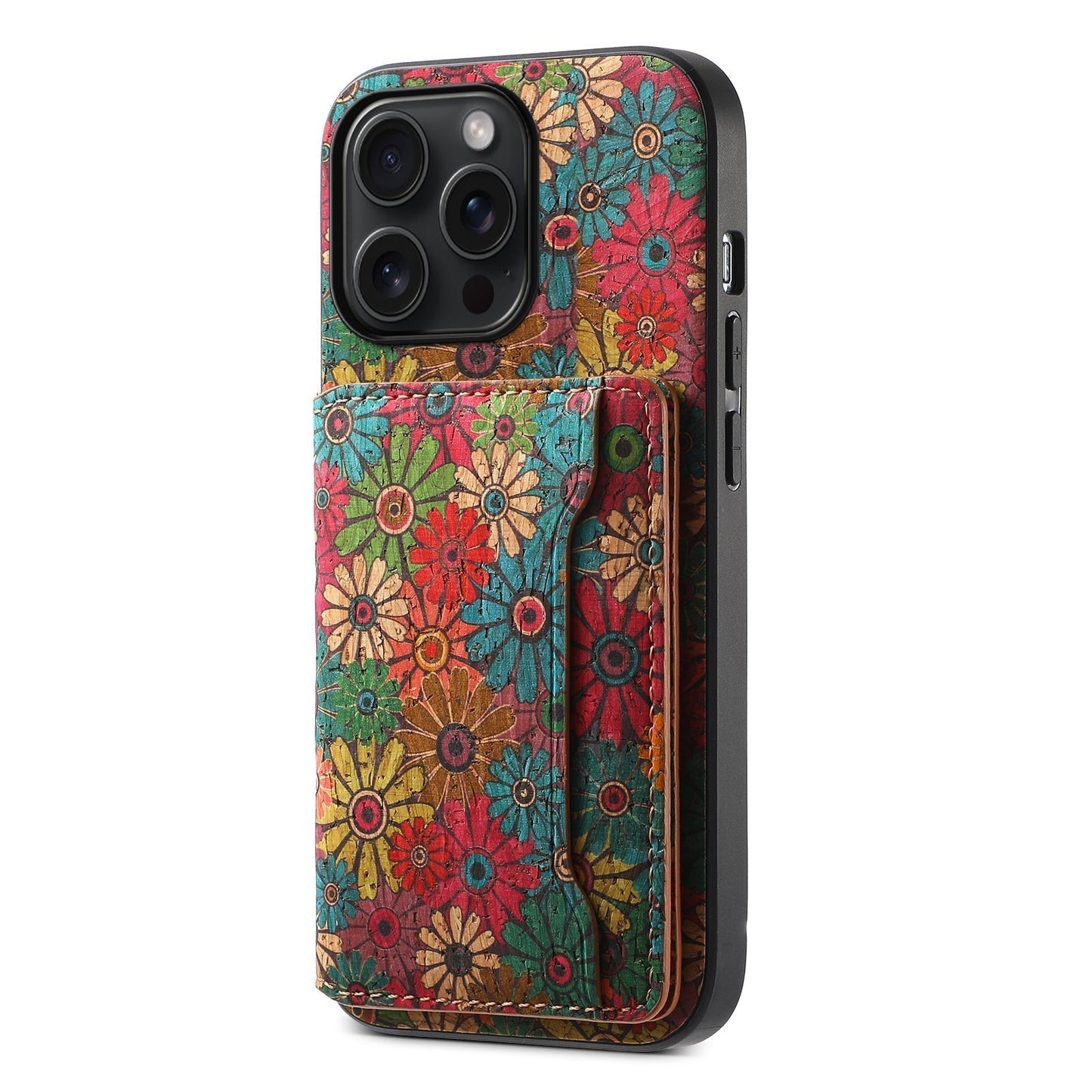 Vintage  Floral seasons Leather Wallet Case  – Boho Chic Protection for iPhone Case1 mysite