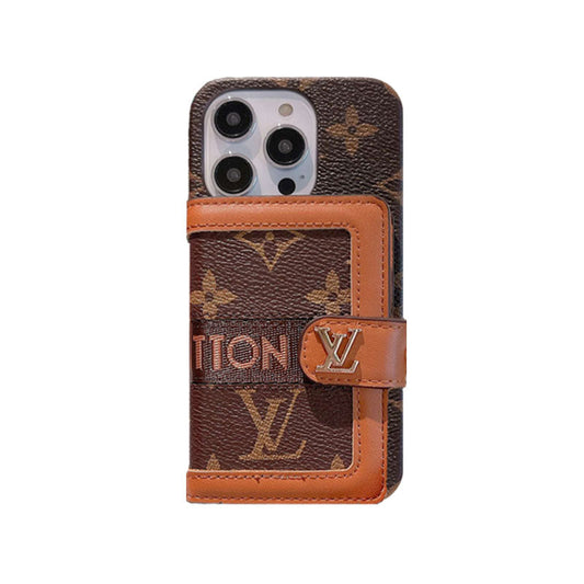 MONOGRAM IPHONE CASE WITH WALLET AND CROSSBODY STRAP BROWN mysite
