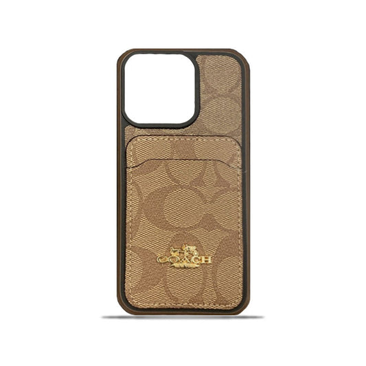 Coach iPhone Case With Card Holder Coffee -KB241416 mysite