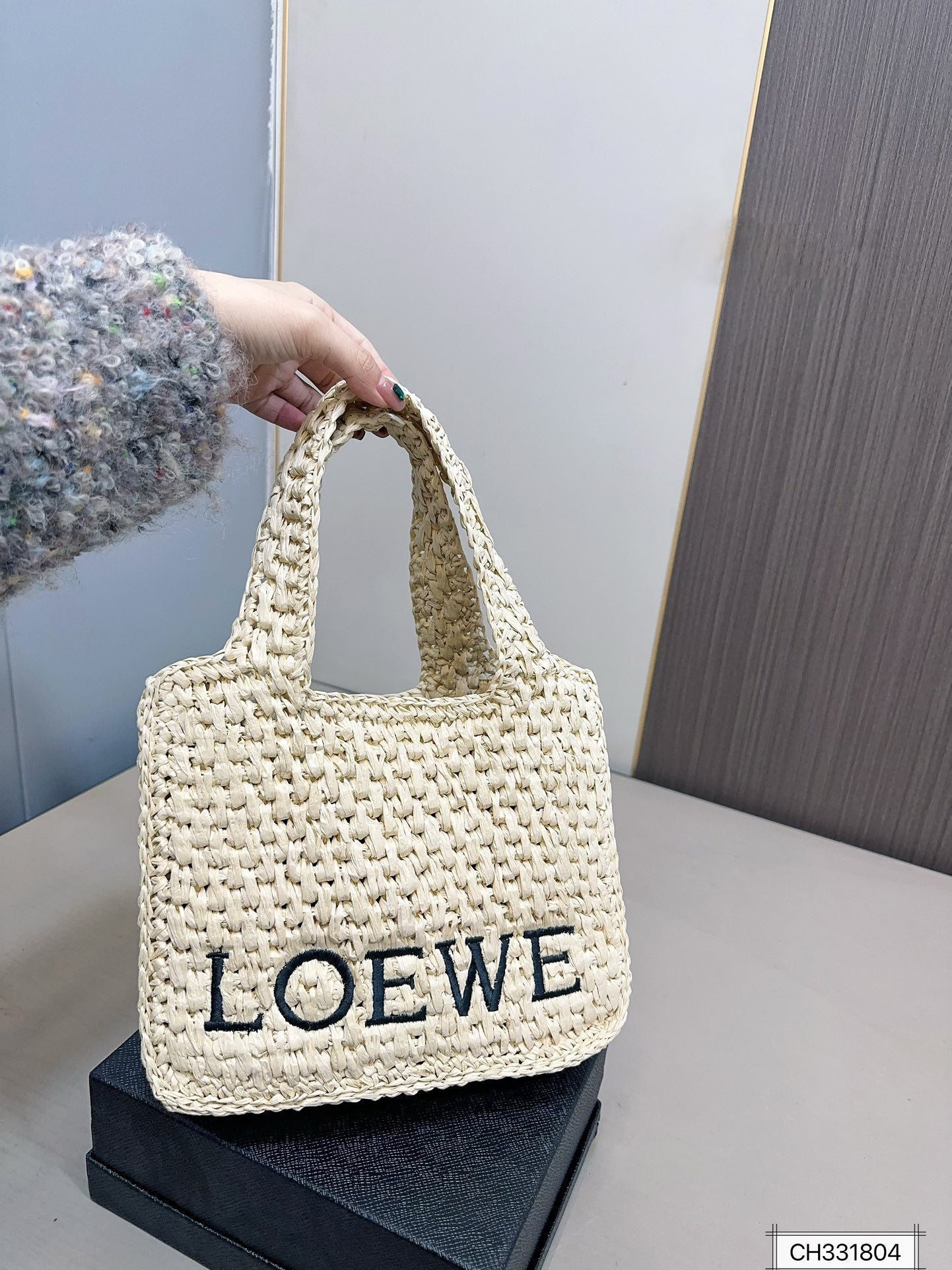LOEWE Trend Straw Tote Bag 24x19cm mysite