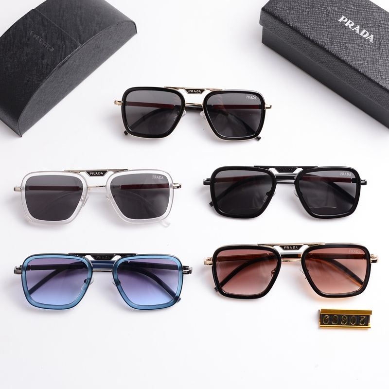 Unisex Double Bridge Metal Square Sunglasses 68805 mysite