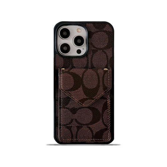 Coach iPhone Case With Card Holder And Strap Dark Brown -SJ240513 mysite