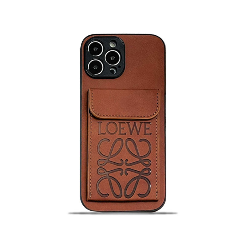 LOEWE iPhone Case With Card Holder Brown-LZP241448 mysite
