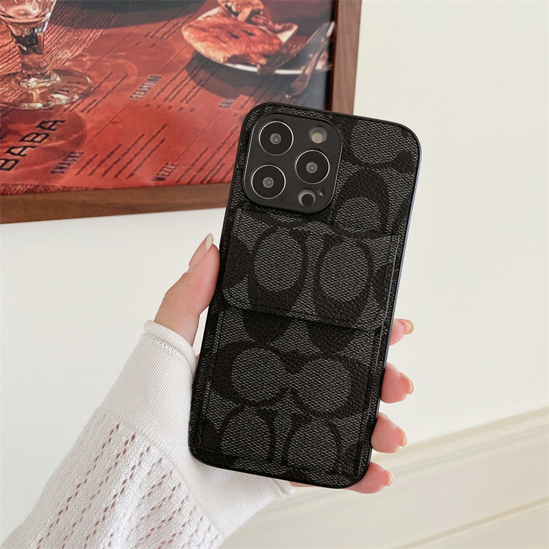 Coach iPhone Case With  Wallet Black-HP240513 mysite