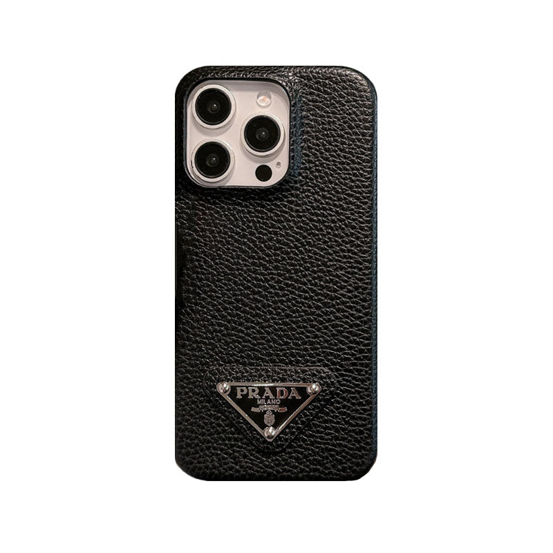 LEATHER PR PHONE CASE FOR IPHONE BLACK mysite