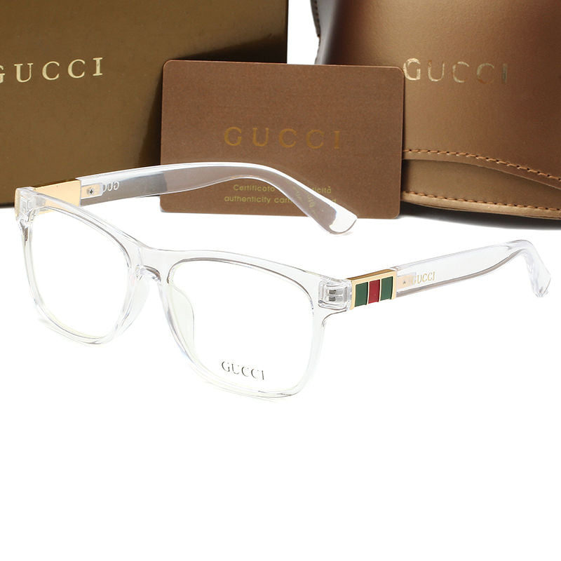 Fashion Striped Color Block Frame Glasses mysite