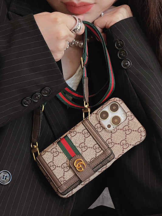 Ophidia Leather Wallet Crossbody iPhone Cases mysite