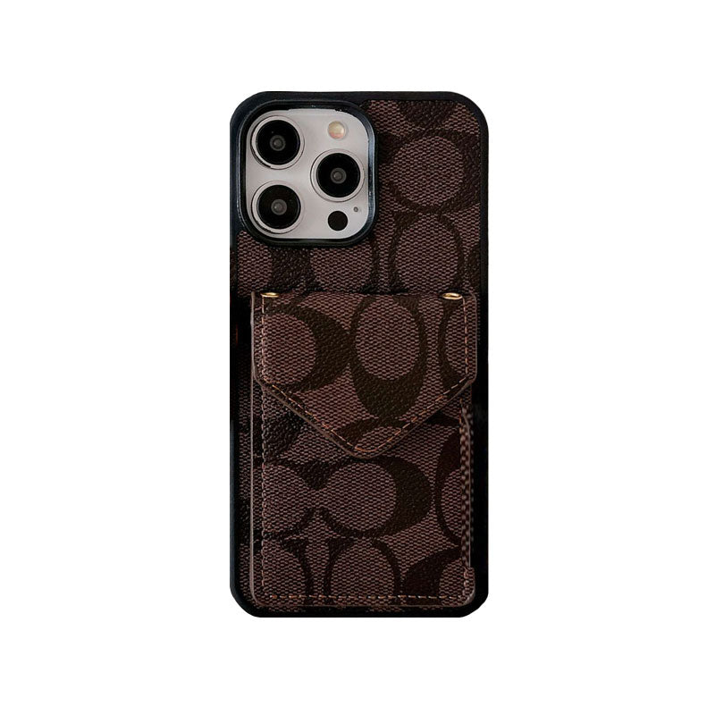 Coach iPhone Case With Card Holder And Strap Light Black -SJ240513 mysite