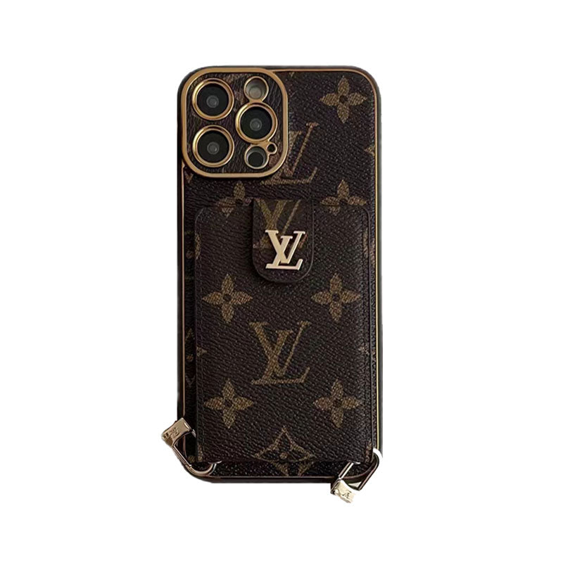 Advanced leather iPhone Case With Card Wallet And Strap mysite