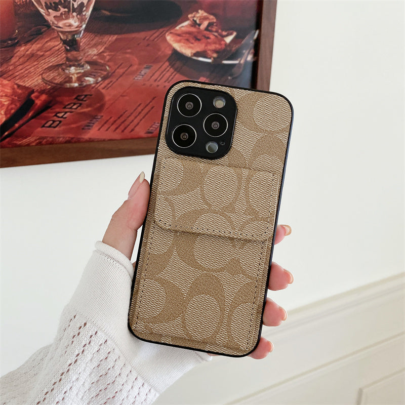 Coach iPhone Case With  Wallet Coffee-HP240513 mysite