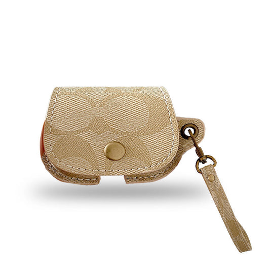 Leather Coach AirPods Pro Case White-CC231215 mysite