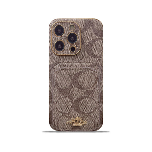 Coach iPhone Case With Card Holder  Coffee  -KB241651 mysite