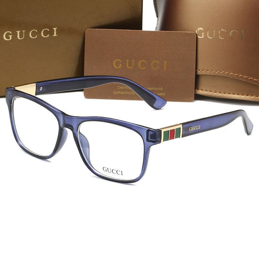 Fashion Striped Color Block Frame Glasses mysite