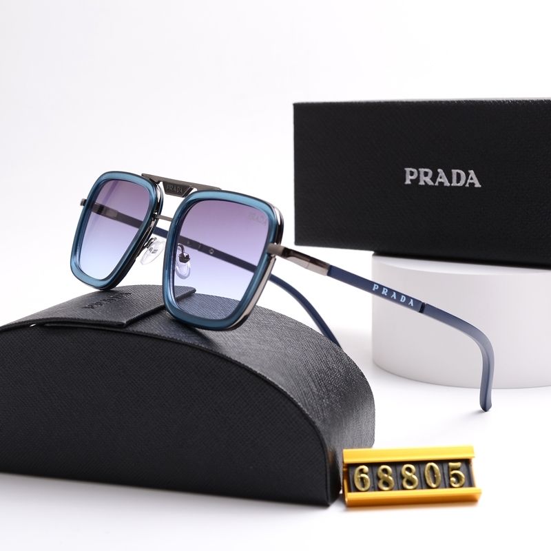 Unisex Double Bridge Metal Square Sunglasses 68805 mysite