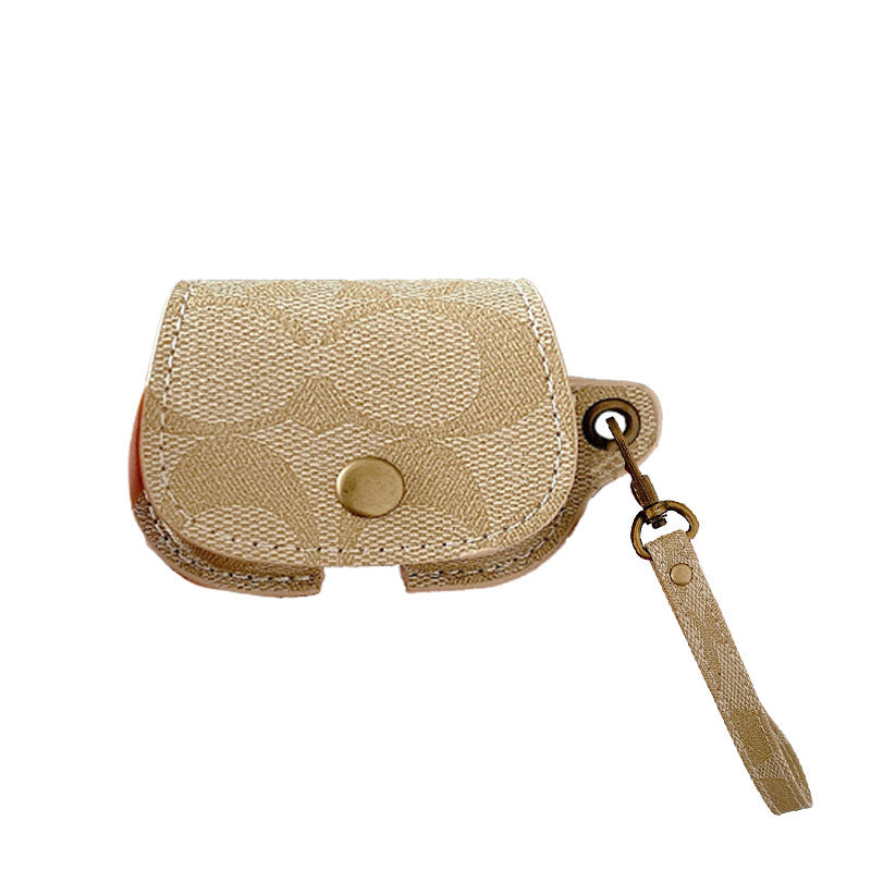 Leather Coach AirPods Case Brown-CC231215 mysite