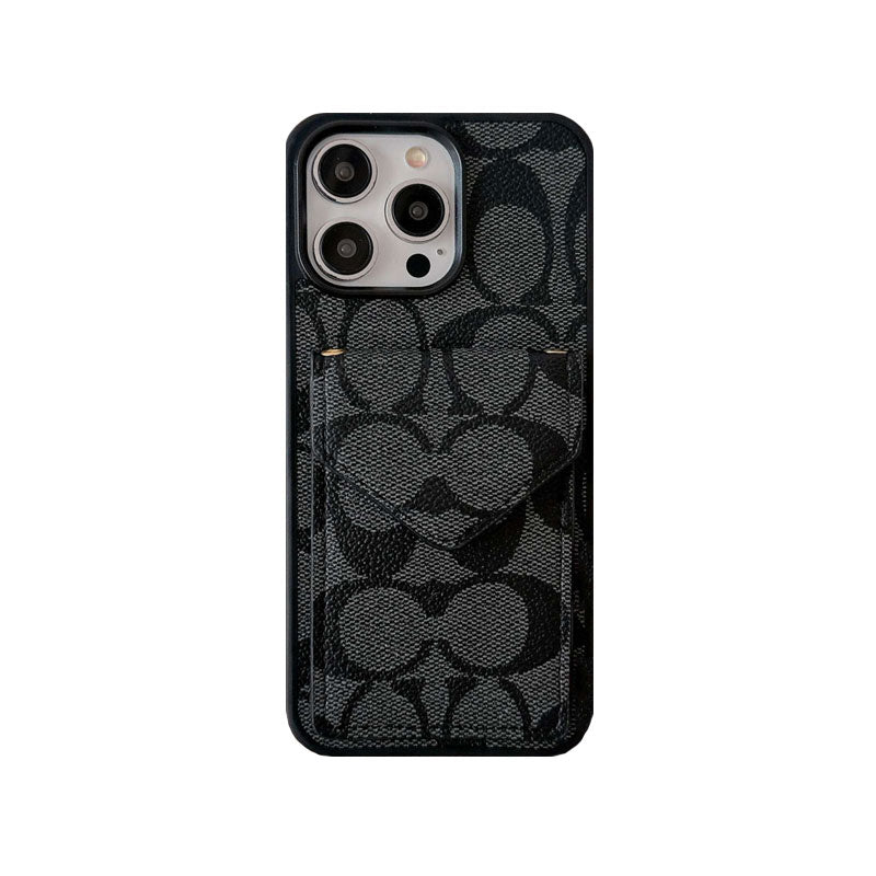 Coach iPhone Case With Card Holder And Strap Light Black -SJ240513 mysite