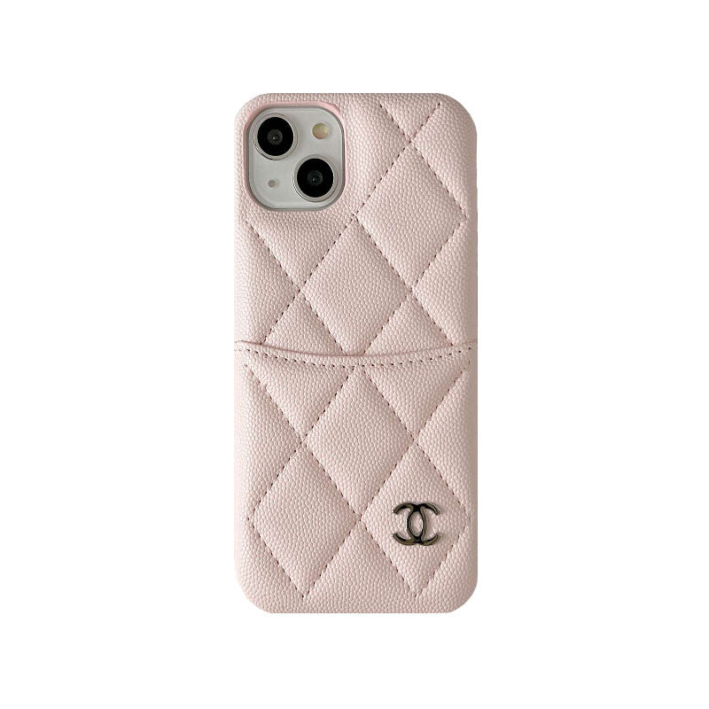 LEATHER CC IPHONE CASE WITH CRAD HOLDER PINK mysite