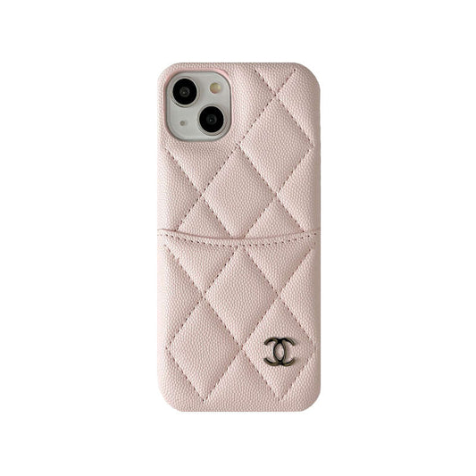 LEATHER CC IPHONE CASE WITH CRAD HOLDER PINK mysite