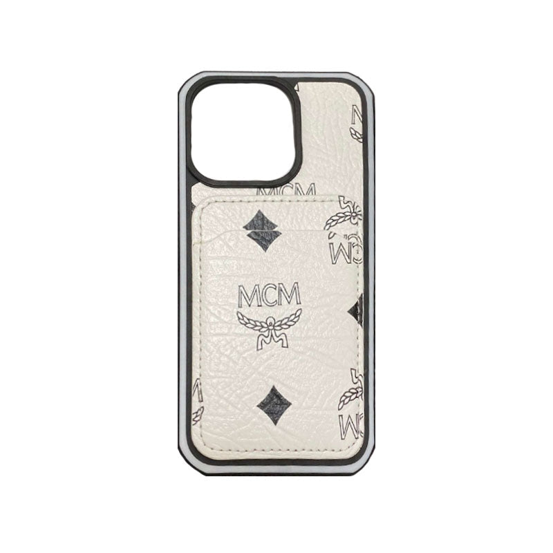 MCM iPhone Case With Card Holder  Yellow-MCK240603 mysite